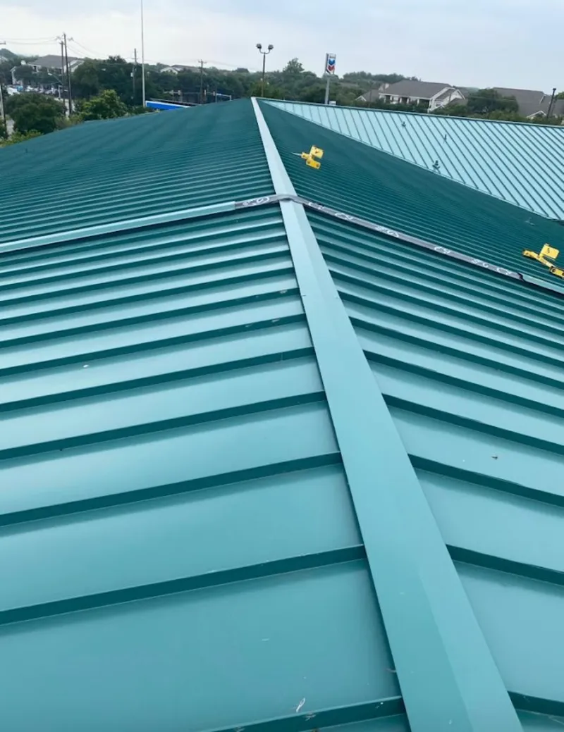 Green commercial metal roof ridge and valley for Metal Roof Repair in Union Gap